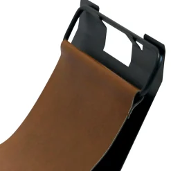 Viadurini Fire Design Kaminholzständer Aus Leder Und Kunstleder-Holzhalter mit Seitengriffen aus braunem Öko-Leder, hergestellt in Italien – Schmetterling