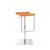 Viadurini Leather Barhocker-Holzhocker mit quadratischer Basis aus verchromtem Stahl und Polster - Armstrong
