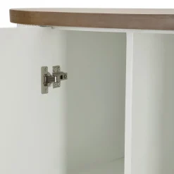 Viadurini Living Anrichte|Konsolentisch Flur-Holzschrank mit Oberteil und abgerundeten Einsätzen mit 2 Türen und 2 Regalen - Rachel