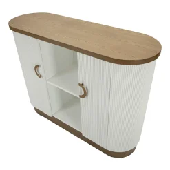 Viadurini Living Anrichte|Konsolentisch Flur-Holzschrank mit Oberteil und abgerundeten Einsätzen mit 2 Türen und 2 Regalen - Rachel