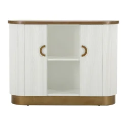 Viadurini Living Anrichte|Konsolentisch Flur-Holzschrank mit Oberteil und abgerundeten Einsätzen mit 2 Türen und 2 Regalen - Rachel