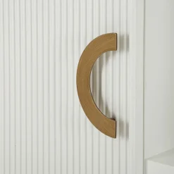 Viadurini Living Anrichte|Konsolentisch Flur-Holzschrank mit Oberteil und abgerundeten Einsätzen mit 2 Türen und 2 Regalen - Rachel