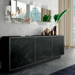 Viadurini Living Sideboards-Holz-Sideboard mit 2 oder 3 Türen aus HPL-Laminat, hergestellt in Italien – Fiorenza