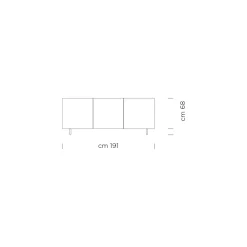 Viadurini Living Sideboards-Holz-Sideboard mit 2 oder 3 Türen aus HPL-Laminat, hergestellt in Italien – Fiorenza