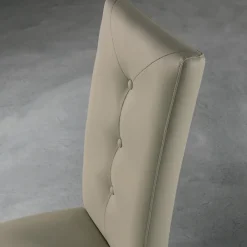 Viadurini Living Moderne Stühle-Holzstuhl und Kunstledersitz mit italienischen Designknöpfen - Mircea