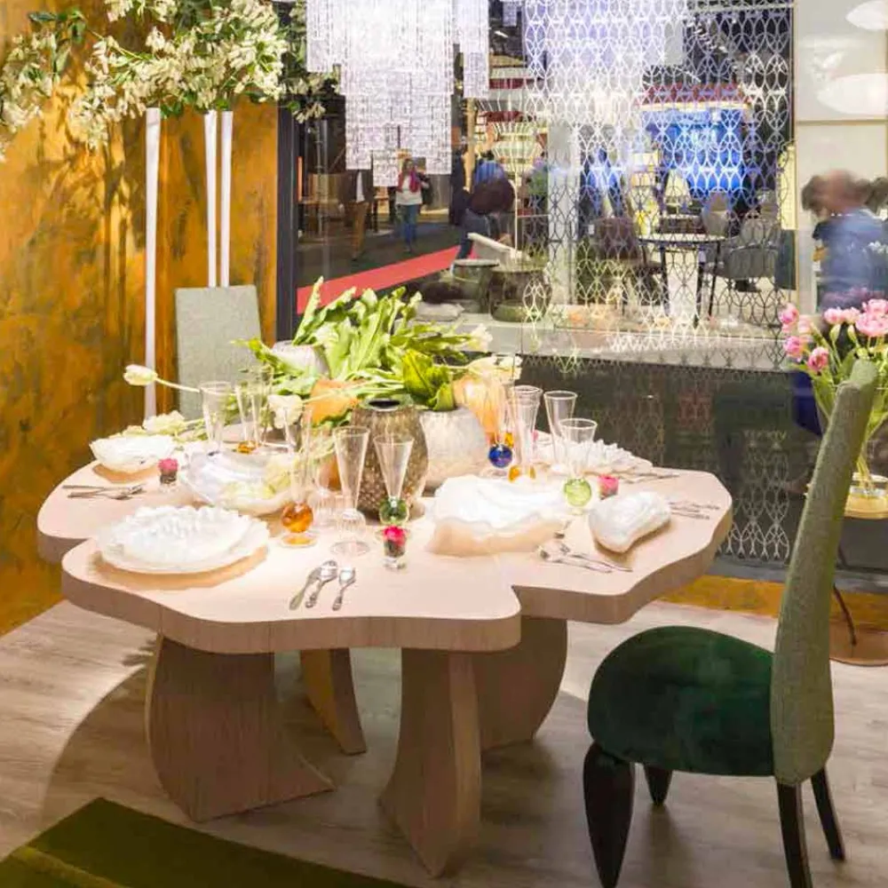 Viadurini Living Esstische Nach Mass|Runde Tische-Holztisch gebürstet Andy