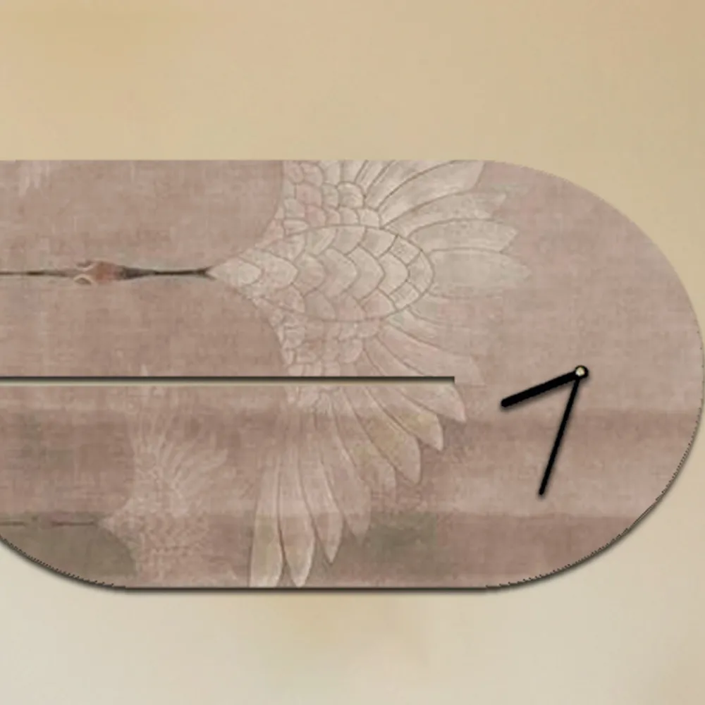 Viadurini Decor Wanduhren-Holzuhr mit Reiher-Aufdruck, hergestellt in Italien – Palau