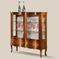 Viadurini Classic Vitrinen-Holzvitrine im klassischen Stil mit Türen und Schubladen Made in Italy - Versailles