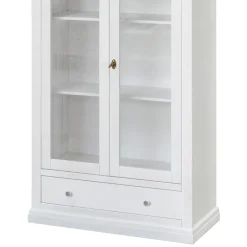 Viadurini Classic Vitrinen-Holzvitrine mit 1 Schublade, 2 Türen und 2 Regalen, hergestellt in Italien – Nanna