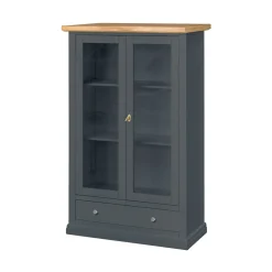 Viadurini Classic Vitrinen-Holzvitrine mit 1 Schublade, 2 Türen und 2 Regalen, hergestellt in Italien – Nanna