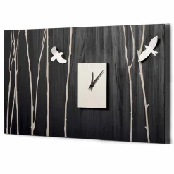 Viadurini Time Design Wanduhren-Holzwanduhr mit dreidimensionalen Dekorationen Made in Italy - Forrest