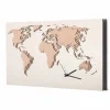 Viadurini Time Design Wanduhren-Holzwanduhr mit Weltkartendekoration Made in Italy - Mappo