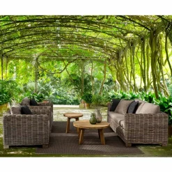 Viadurini in the Garden Gartensofas-Homemotion - Ceara 3-Sitzer Design Outdoor Sofa in Holz und Rattan