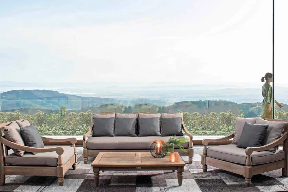 Viadurini in the Garden Holzsessel-Homemotion - Nusadua rustikaler Stil Teakholz Outdoor-Sessel