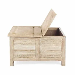 Viadurini Living Klassische Couchtische-Homemotion Couchtisch aus Mangoholz mit Behälter - Mixo