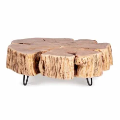 Viadurini Living Moderne Couchtische-Homemotion Couchtisch mit geformter Platte in Akazienholz - Nabucco