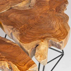 Viadurini Living Moderne Couchtische-Homemotion Design Couchtisch mit Teakplatte - Grillo