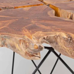 Viadurini Living Moderne Couchtische-Homemotion Design Couchtisch mit Teakplatte - Grillo