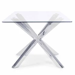 Viadurini Living Esstische-Homemotion Esstisch mit gehärteter Glasplatte - Denda