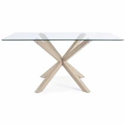 Viadurini Living Esstische-Homemotion Esstisch mit gehärteter Glasplatte - Denda