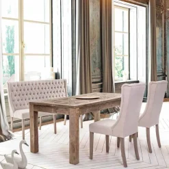 Viadurini Living Esstische-Homemotion Esstisch mit Platte und Beinen aus Ulmenholz - Ulme