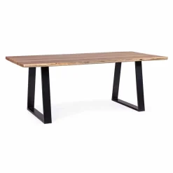 Viadurini Living Esstische-Homemotion Industrial Esstisch mit Akazienholzplatte - Vermont