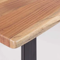 Viadurini Living Esstische-Homemotion Industrial Esstisch mit Akazienholzplatte - Vermont