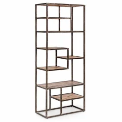 Viadurini Living Moderne Design Bücherregale-Homemotion Industrial Style Bücherregal aus lackiertem Stahl und Holz - Zompo