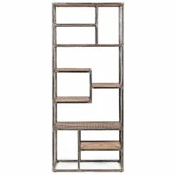 Viadurini Living Moderne Design Bücherregale-Homemotion Industrial Style Bücherregal aus lackiertem Stahl und Holz - Zompo