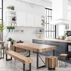 Viadurini Living Esstische-Homemotion Industrial Style Tannenholz Tisch - Wallie