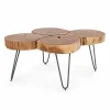 Viadurini Living Moderne Couchtische-Homemotion Moderner Couchtisch aus Holz und lackiertem Stahl - Severo