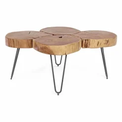 Viadurini Living Moderne Couchtische-Homemotion Moderner Couchtisch aus Holz und lackiertem Stahl - Severo