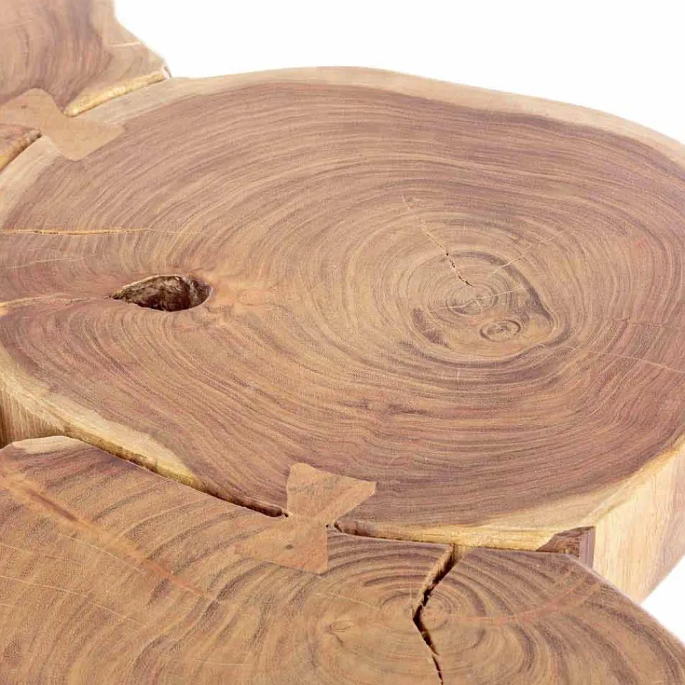 Viadurini Living Moderne Couchtische-Homemotion Moderner Couchtisch aus Holz und lackiertem Stahl - Severo