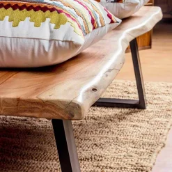 Viadurini Living Moderne Couchtische-Homemotion Moderner Couchtisch mit Akazienholzplatte - Vinni