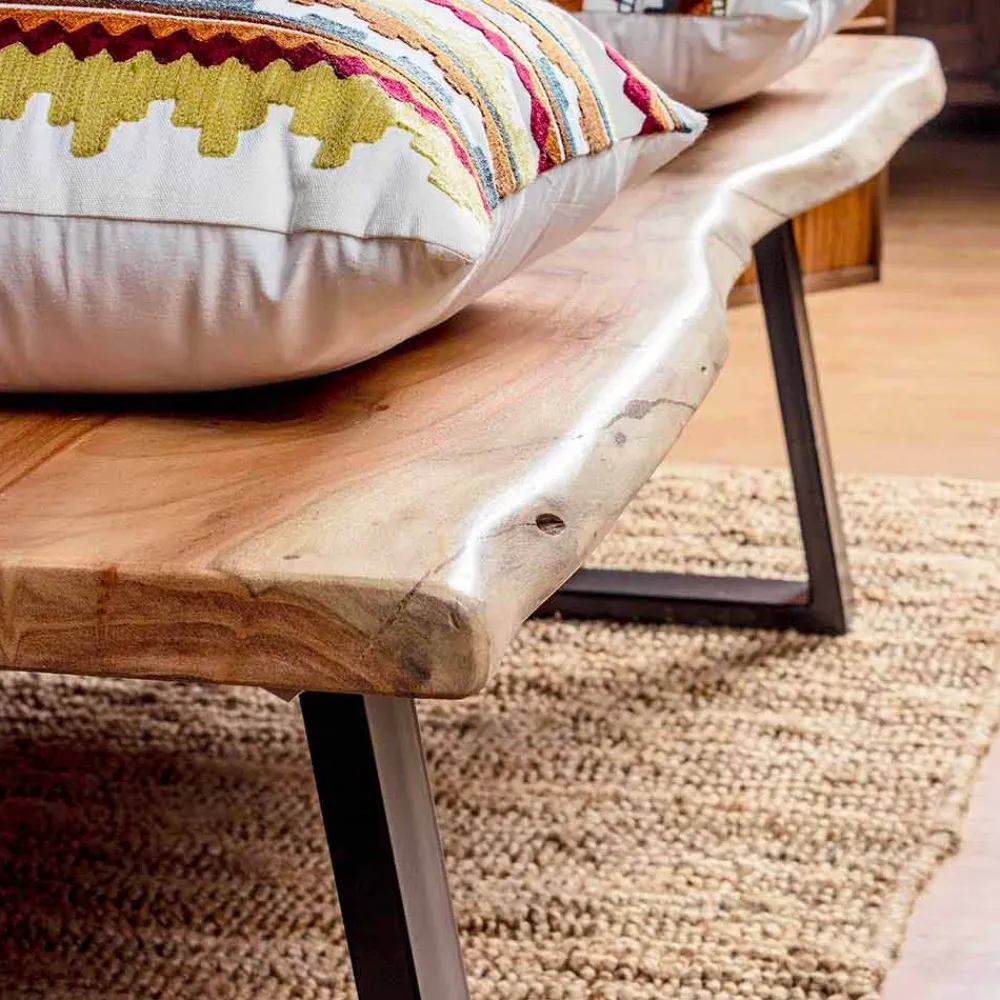 Viadurini Living Moderne Couchtische-Homemotion Moderner Couchtisch mit Akazienholzplatte - Vinni