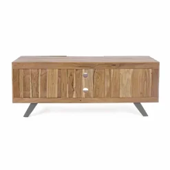 Viadurini Living Tv-Möbel-Homemotion TV-Ständer aus Mangoholz mit Metalleinsätzen - Sonia