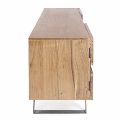 Viadurini Living Tv-Möbel-Homemotion TV-Ständer aus Mangoholz mit Metalleinsätzen - Sonia