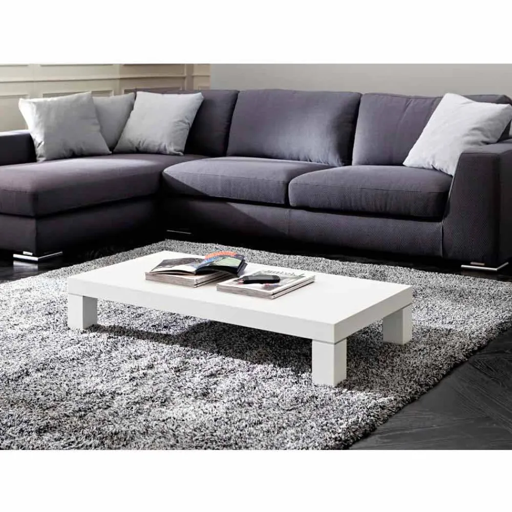 Viadurini Living Moderne Couchtische-HPL Couchtisch mit Metallbeinen Made in Italy - Nebbiolo