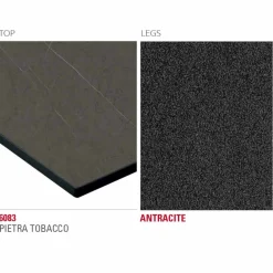 Viadurini Living Esstische-Hpl Küchentisch mit anthrazitfarbenem Metallfuß Made in Italy - Aresto