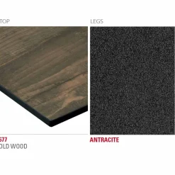 Viadurini Living Esstische-Hpl Küchentisch mit anthrazitfarbenem Metallfuß Made in Italy - Aresto