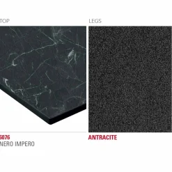 Viadurini Living Esstische-Hpl Küchentisch mit anthrazitfarbenem Metallfuß Made in Italy - Aresto