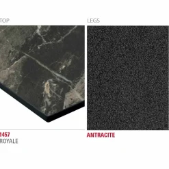 Viadurini Living Esstische-Hpl Küchentisch mit anthrazitfarbenem Metallfuß Made in Italy - Aresto