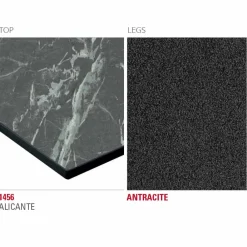 Viadurini Living Esstische-Hpl Küchentisch mit anthrazitfarbenem Metallfuß Made in Italy - Aresto