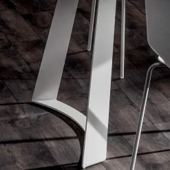 Viadurini Living Esstische-Hpl Küchentisch mit Edelmetall Made in Italy Metallbasis - Pinocchio