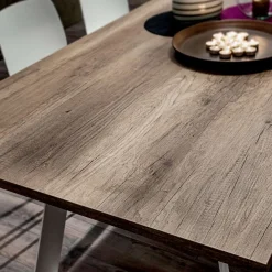 Viadurini Living Esstische-Hpl Küchentisch mit Edelmetall Made in Italy Metallbasis - Pinocchio