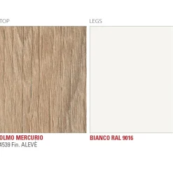 Viadurini Living Esstische-Hpl Küchentisch mit Edelmetall Made in Italy Metallbasis - Pinocchio