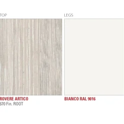 Viadurini Living Esstische-Hpl Küchentisch mit Edelmetall Made in Italy Metallbasis - Pinocchio