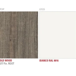 Viadurini Living Esstische-Hpl Küchentisch mit Edelmetall Made in Italy Metallbasis - Pinocchio