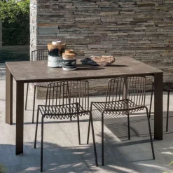 Viadurini in the Garden Gartentische Fest-HPL-Gartentisch mit Aluminiumstruktur Made in Italy - Carl