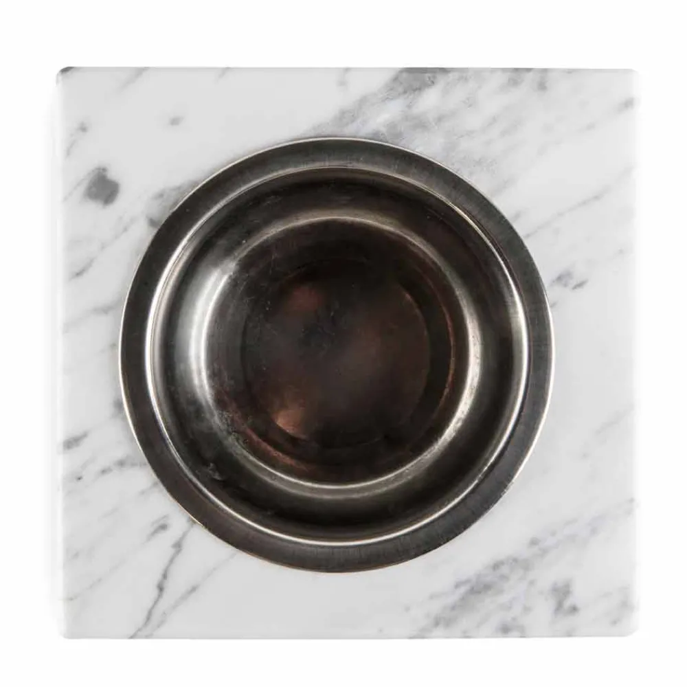Viadurini Pet Collection Deko Artikel Und Wohnaccessoires-Hunde- und Katzenschale aus weißem Carrara-Marmor Made in Italy - Ciotta